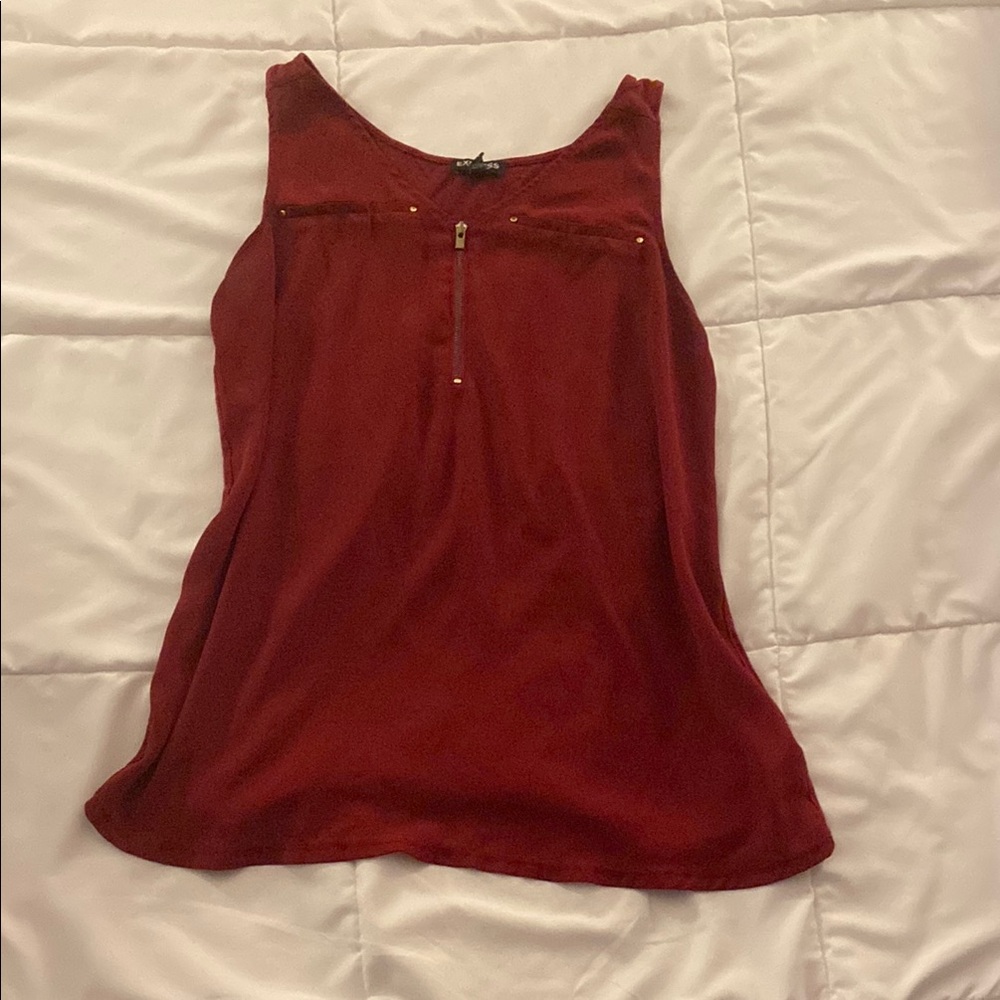 Express Rich Burgundy Tank Top